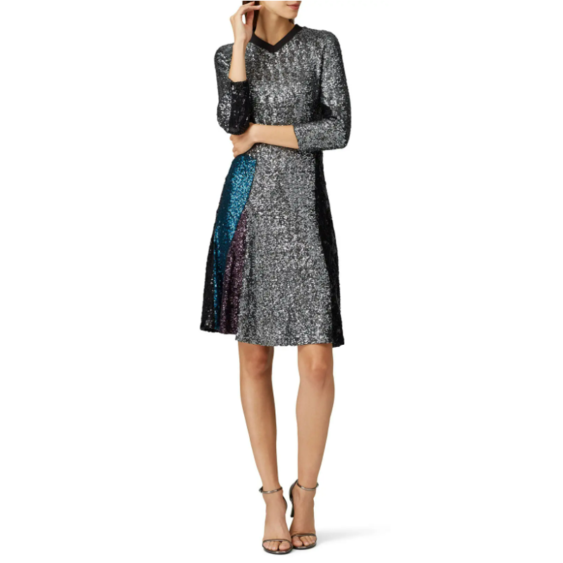 Koche Football Sequin Tee Shirt Dress